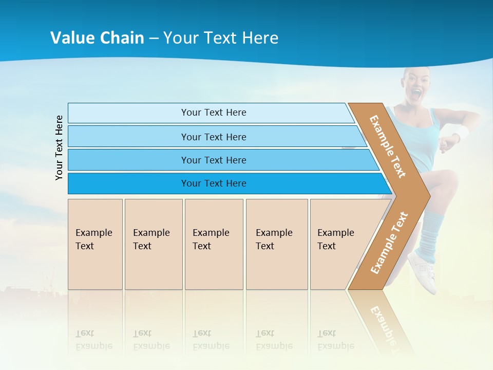 Length Blue Smiling PowerPoint Template