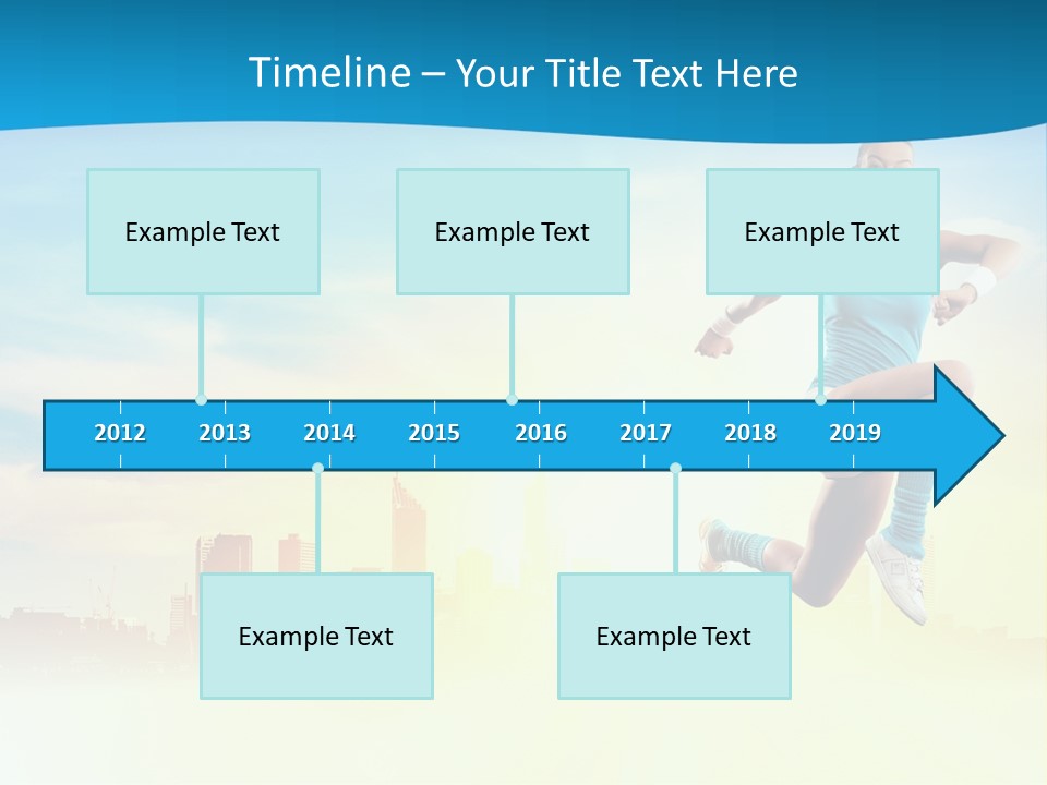 Length Blue Smiling PowerPoint Template