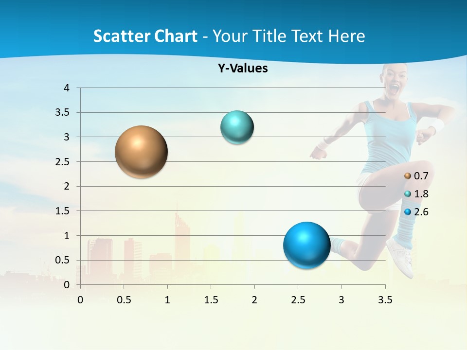 Length Blue Smiling PowerPoint Template
