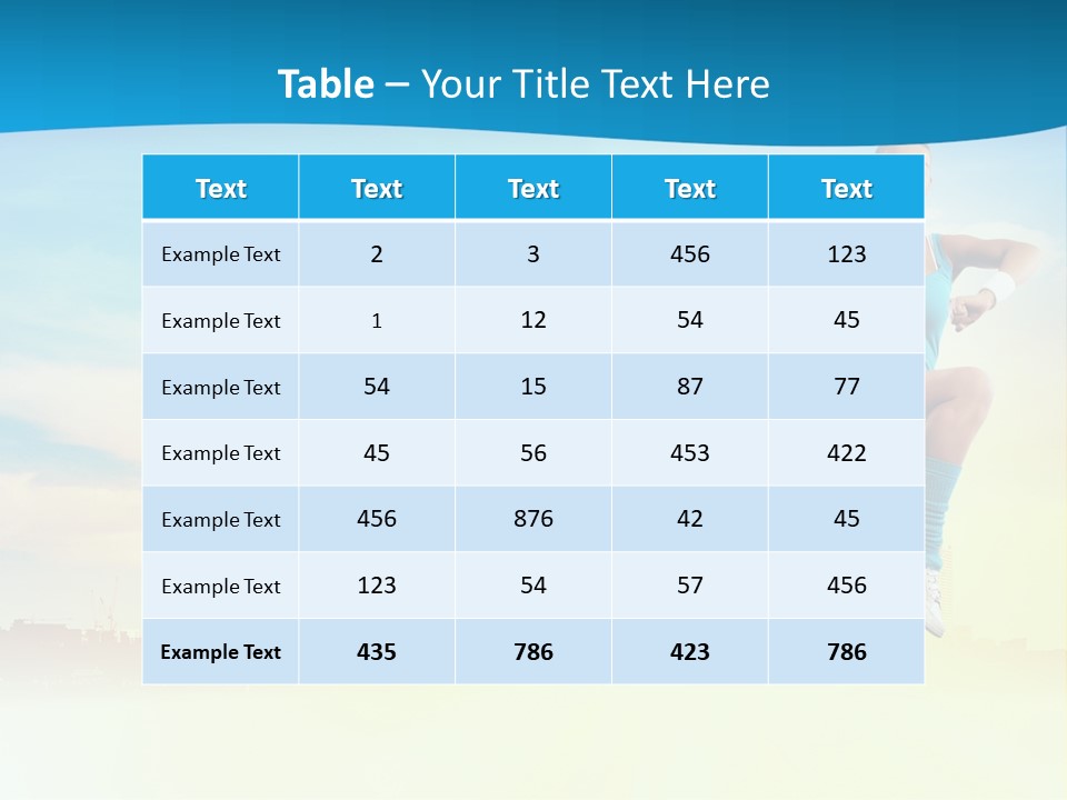 Length Blue Smiling PowerPoint Template