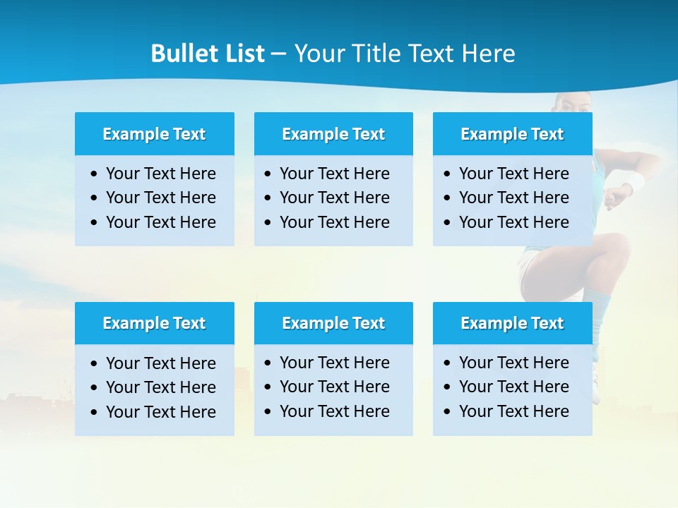 Length Blue Smiling PowerPoint Template