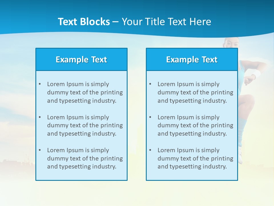 Length Blue Smiling PowerPoint Template