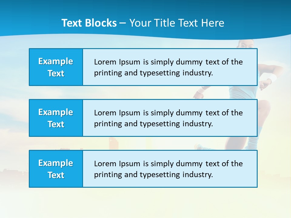 Length Blue Smiling PowerPoint Template