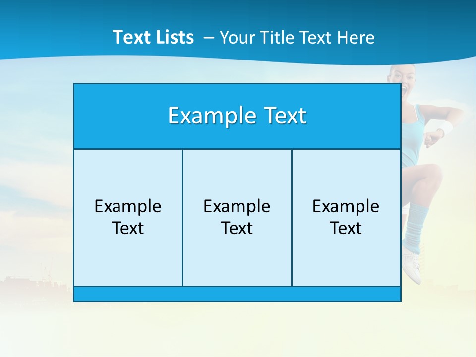 Length Blue Smiling PowerPoint Template