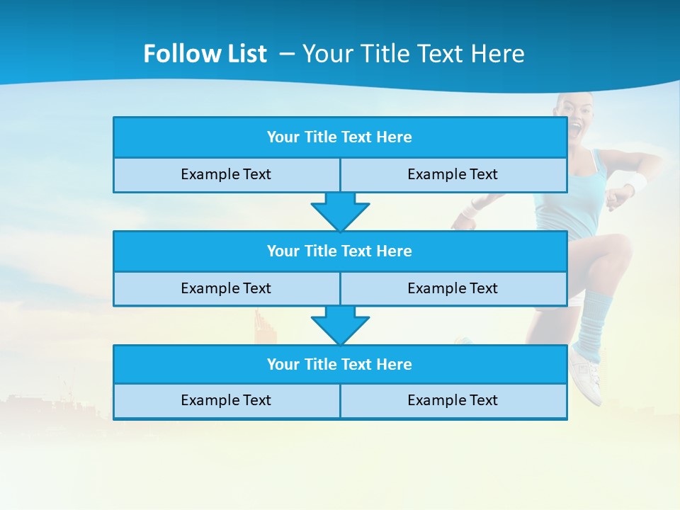 Length Blue Smiling PowerPoint Template