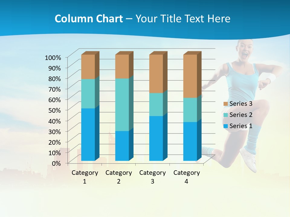 Length Blue Smiling PowerPoint Template