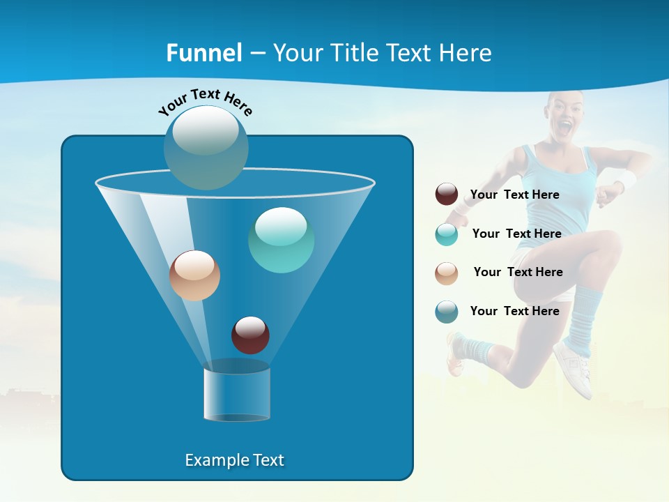 Length Blue Smiling PowerPoint Template