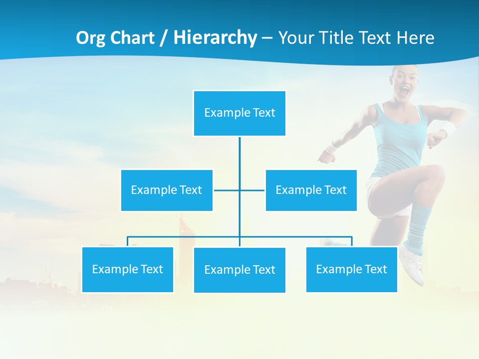 Length Blue Smiling PowerPoint Template