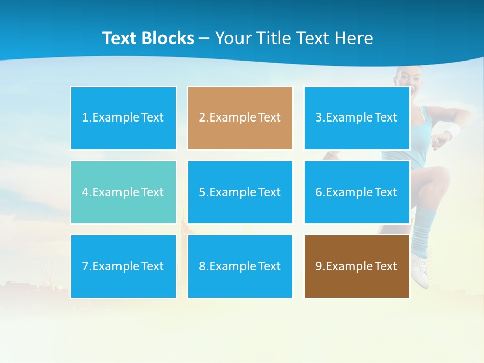 Length Blue Smiling PowerPoint Template