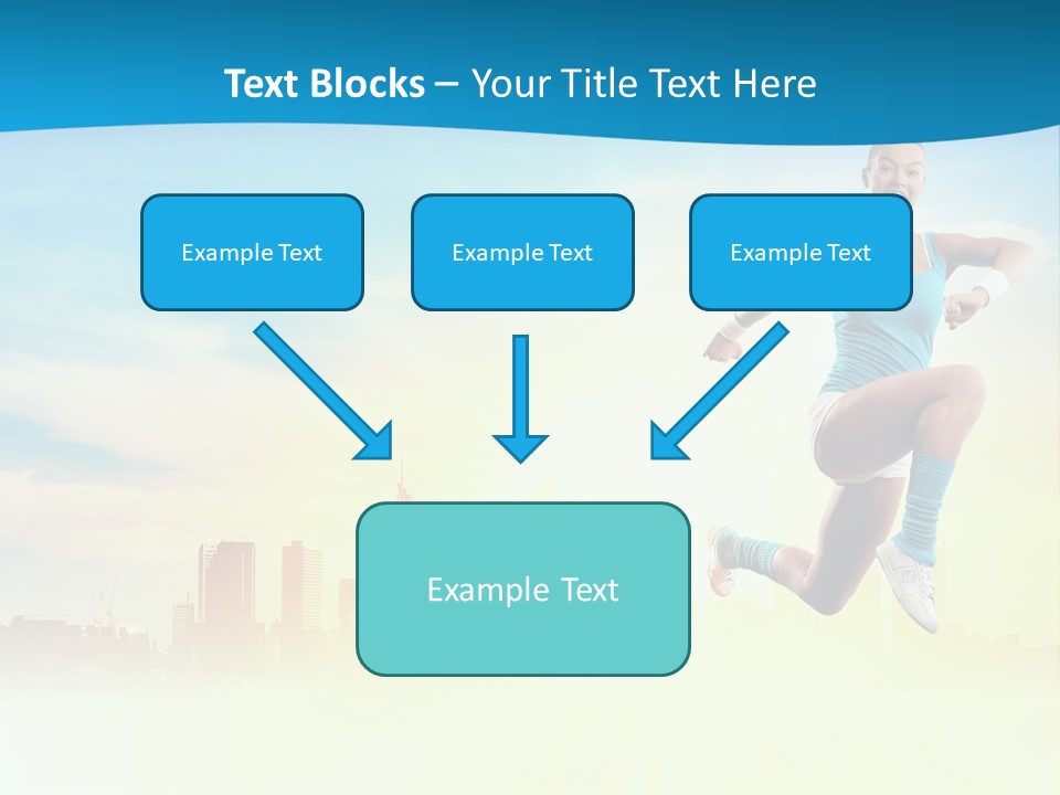 Length Blue Smiling PowerPoint Template
