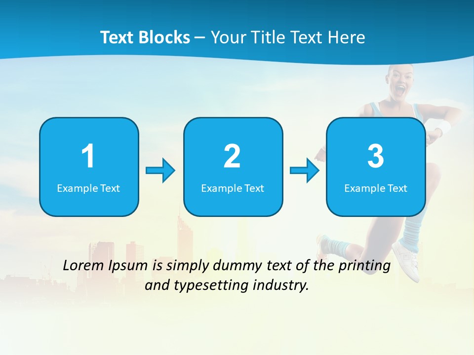 Length Blue Smiling PowerPoint Template