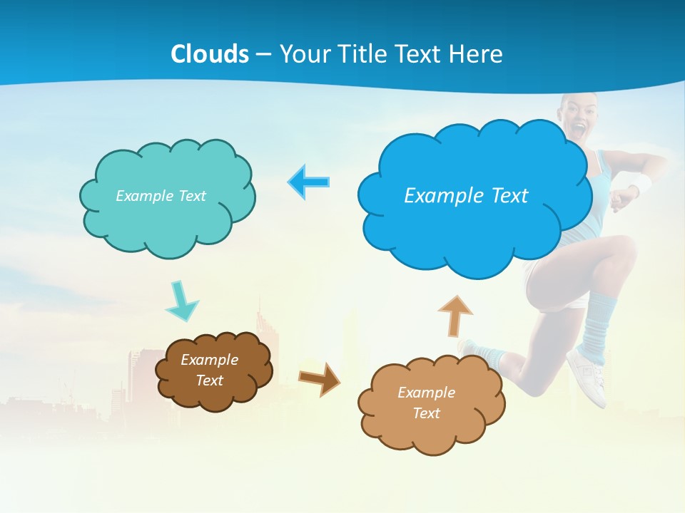 Length Blue Smiling PowerPoint Template