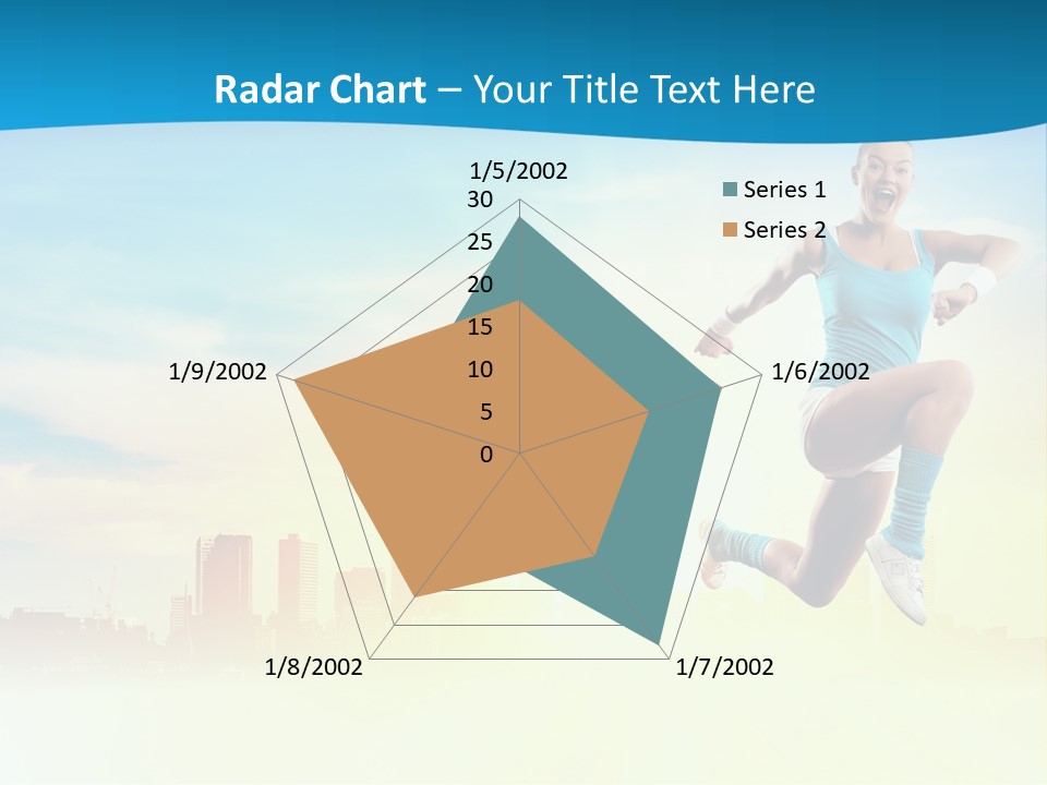 Length Blue Smiling PowerPoint Template