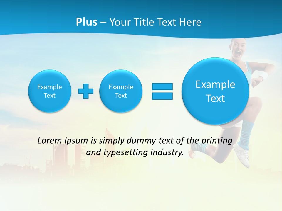 Length Blue Smiling PowerPoint Template