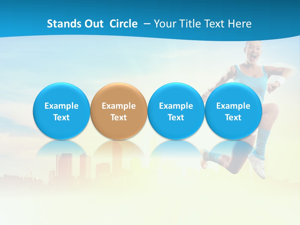 Length Blue Smiling PowerPoint Template