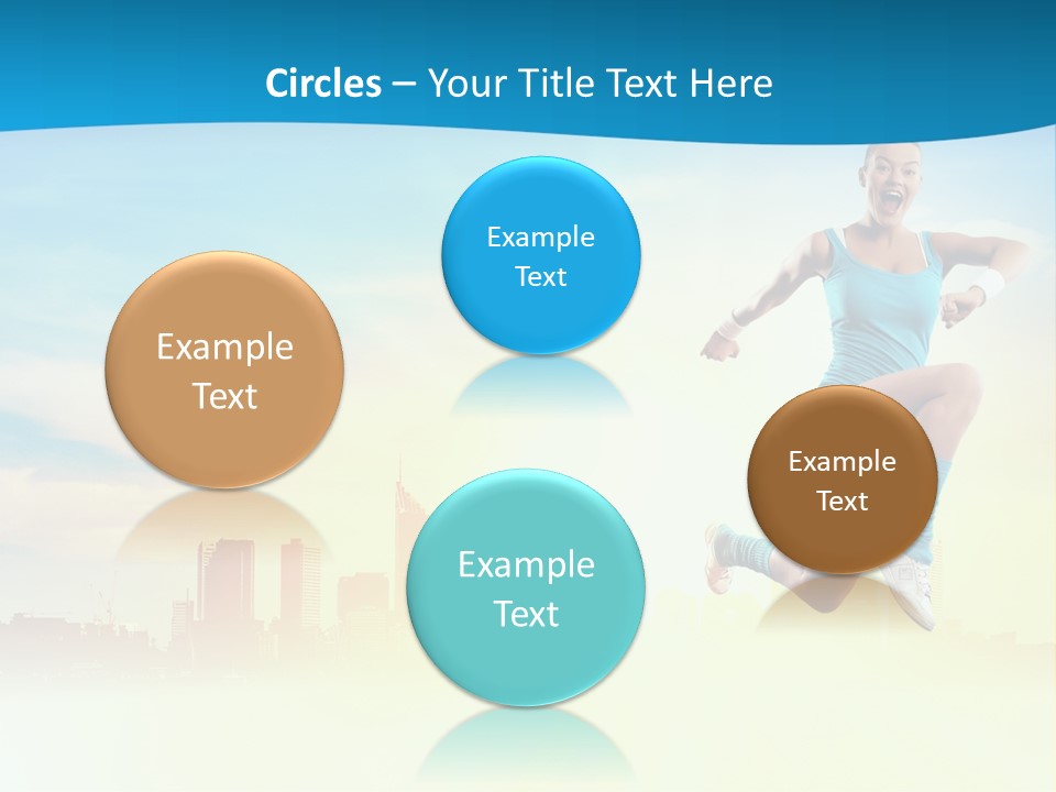 Length Blue Smiling PowerPoint Template