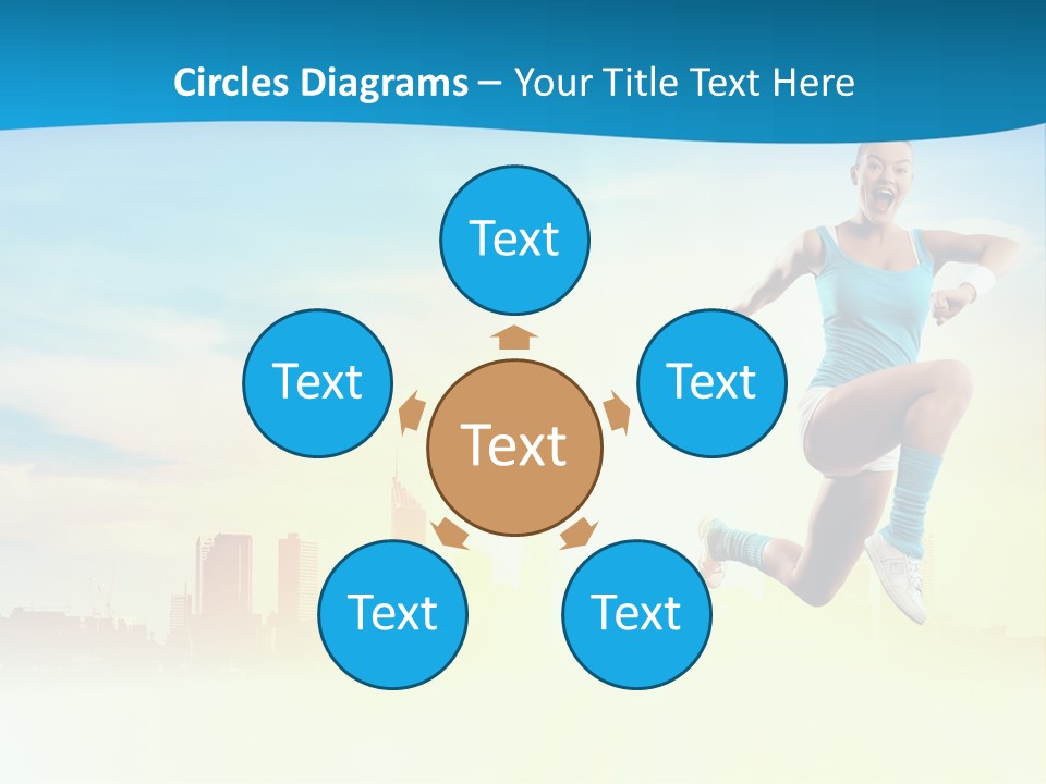 Length Blue Smiling PowerPoint Template