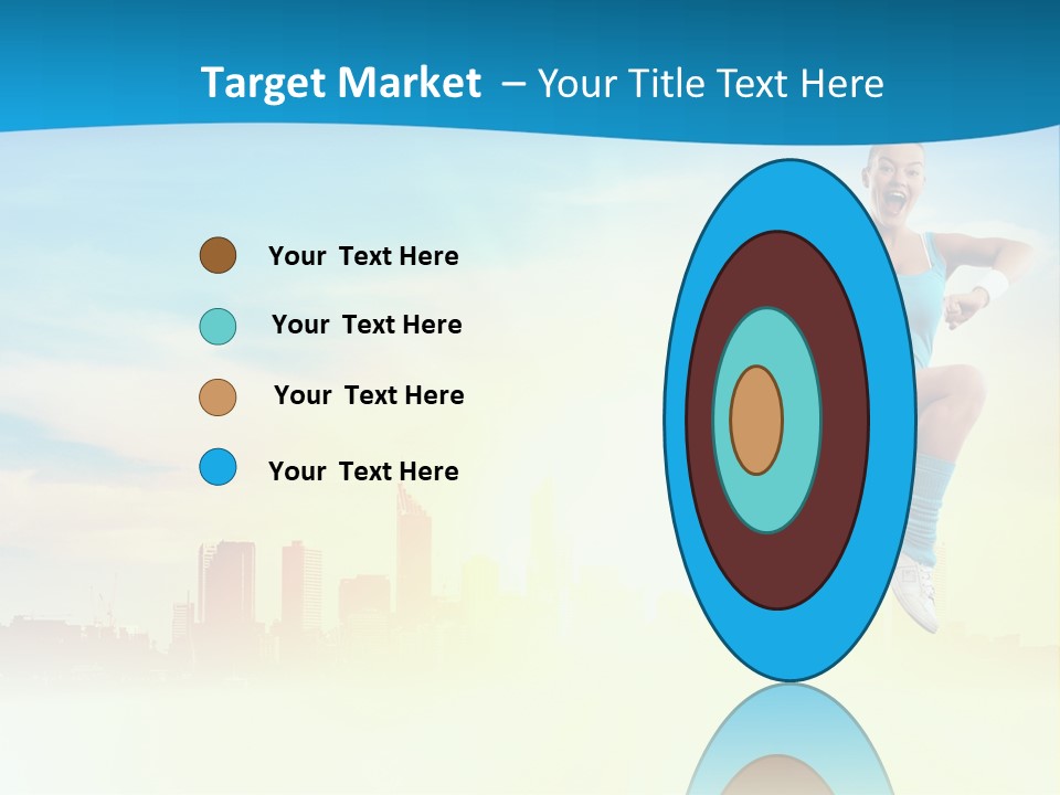 Length Blue Smiling PowerPoint Template