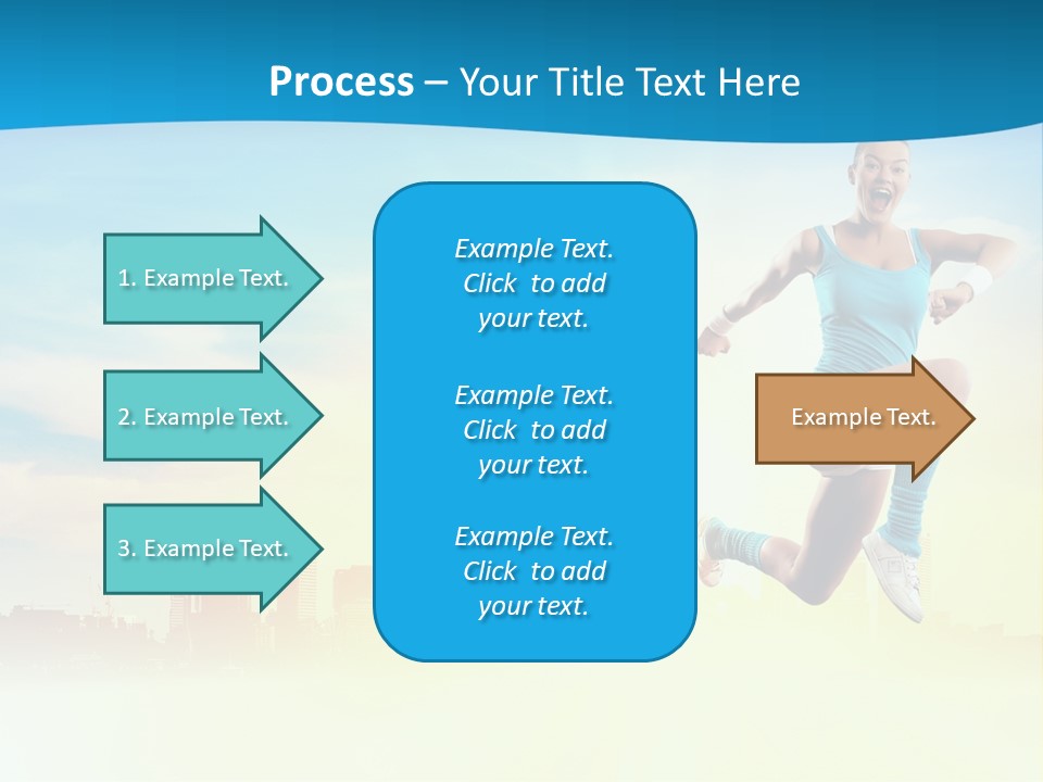 Length Blue Smiling PowerPoint Template
