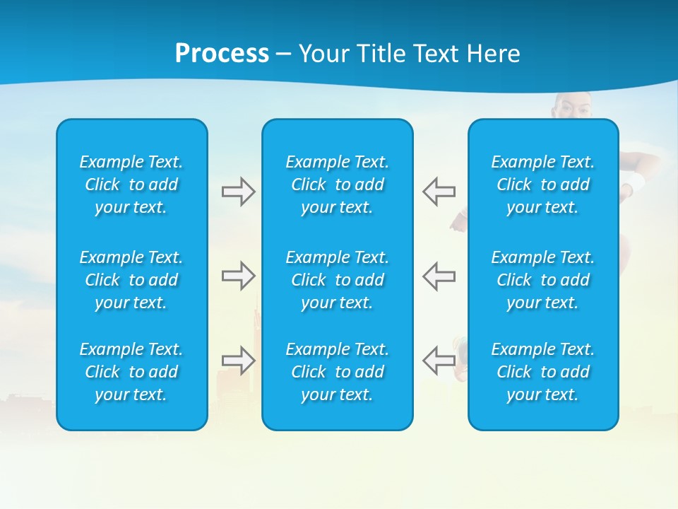 Length Blue Smiling PowerPoint Template