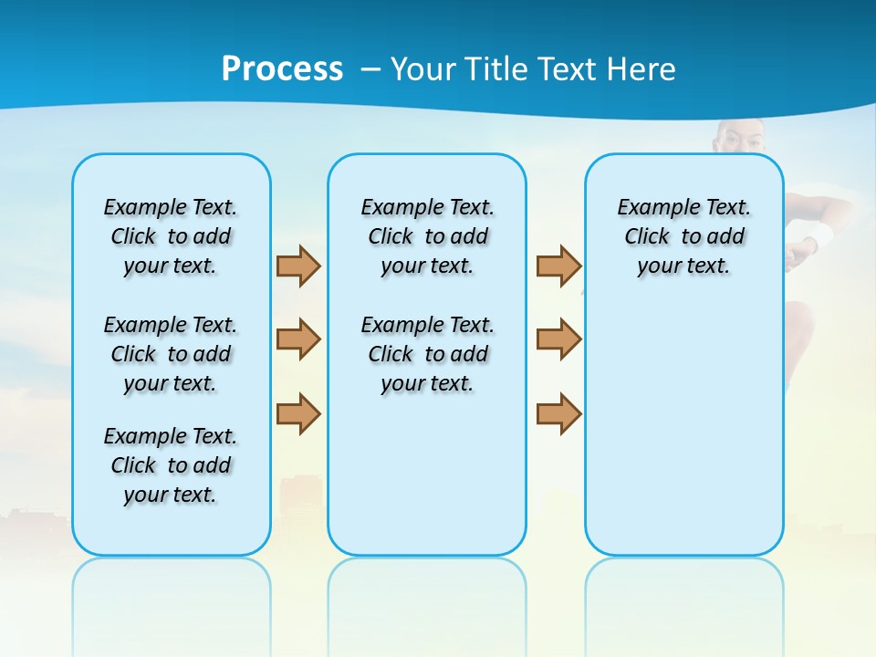 Length Blue Smiling PowerPoint Template