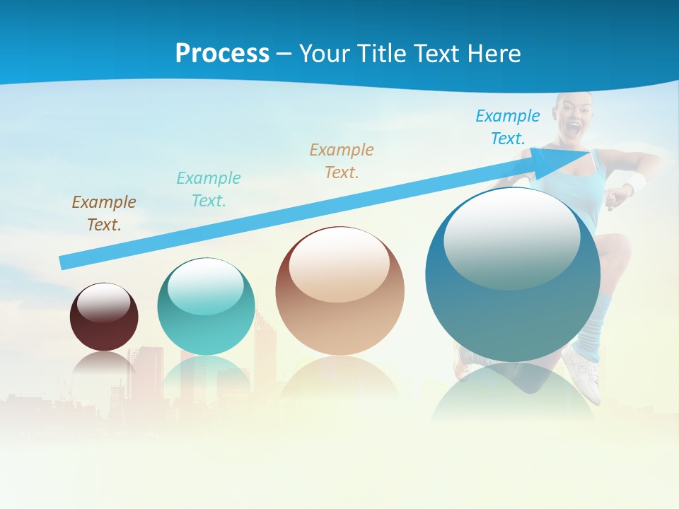 Length Blue Smiling PowerPoint Template