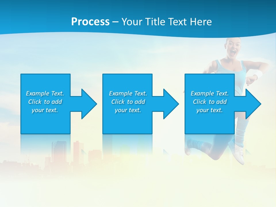 Length Blue Smiling PowerPoint Template