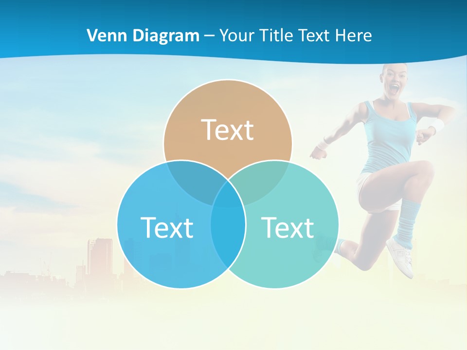 Length Blue Smiling PowerPoint Template