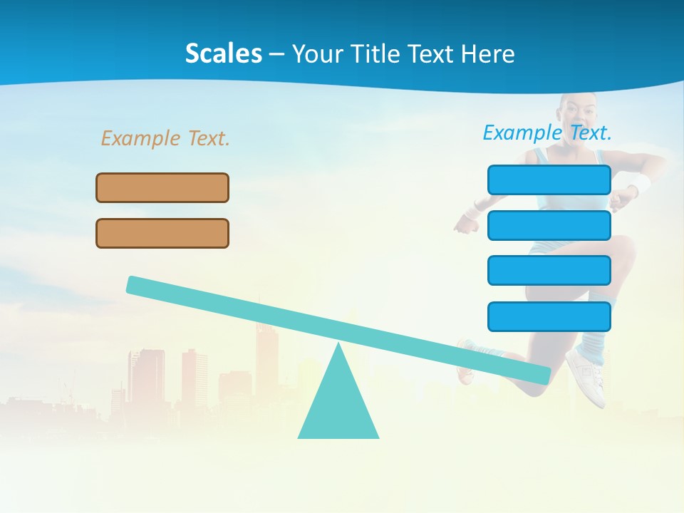 Length Blue Smiling PowerPoint Template