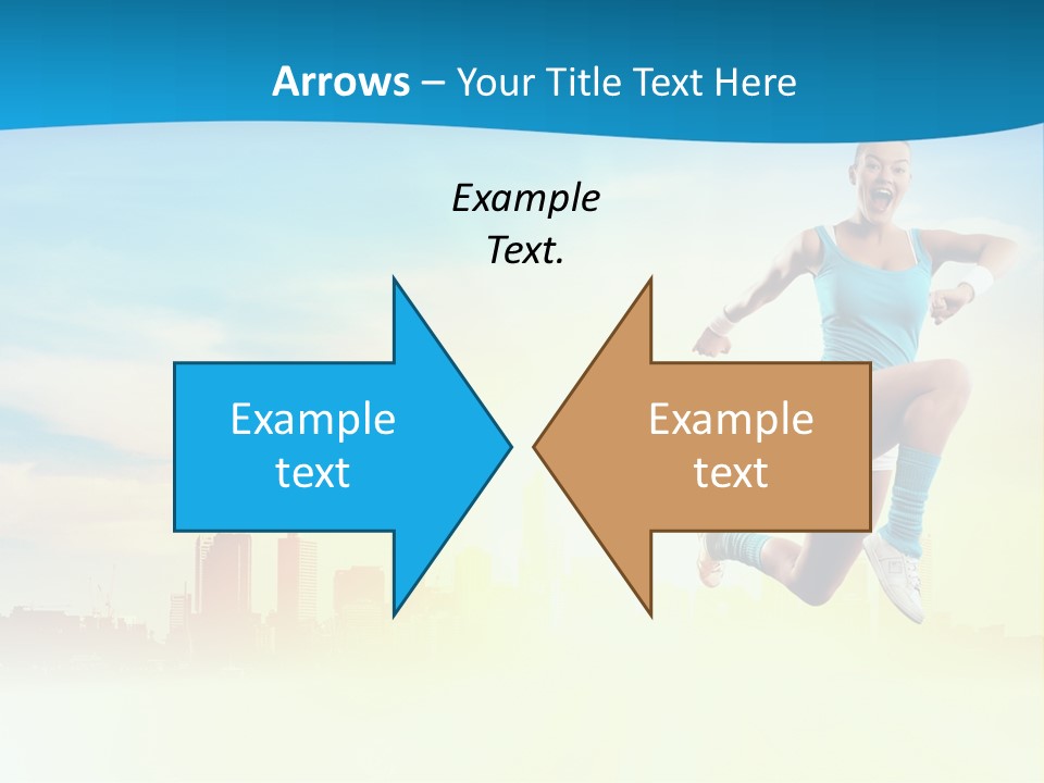 Length Blue Smiling PowerPoint Template