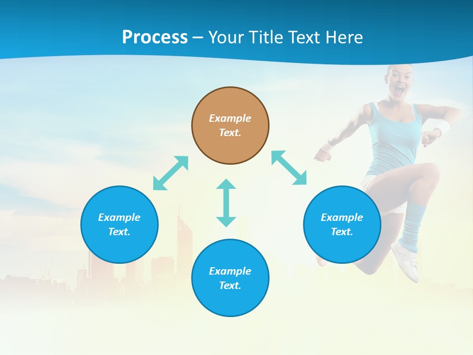 Length Blue Smiling PowerPoint Template