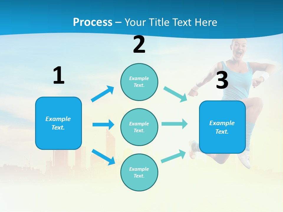 Length Blue Smiling PowerPoint Template