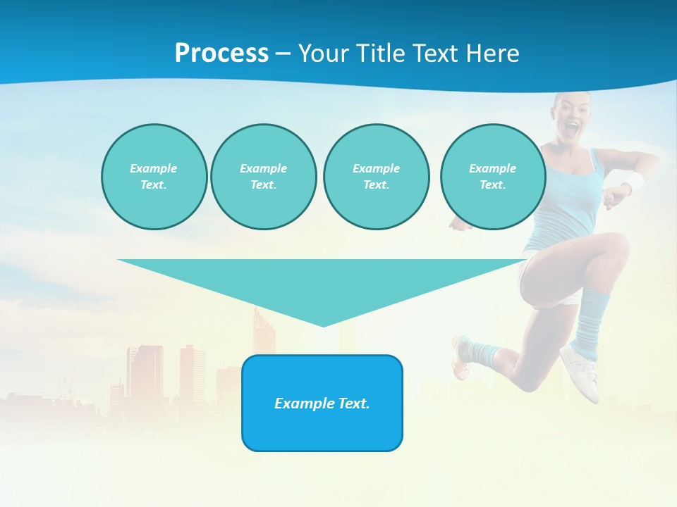 Length Blue Smiling PowerPoint Template