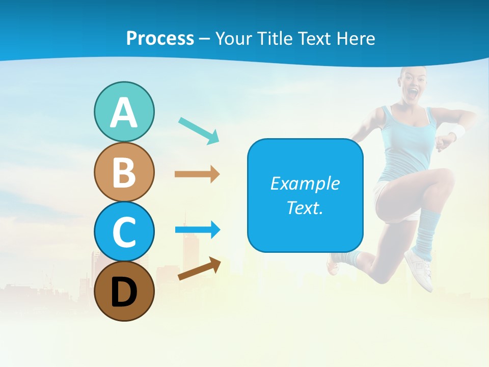Length Blue Smiling PowerPoint Template