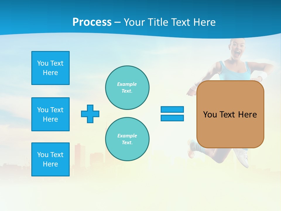 Length Blue Smiling PowerPoint Template
