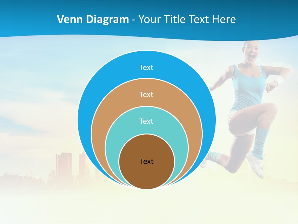 Length Blue Smiling PowerPoint Template
