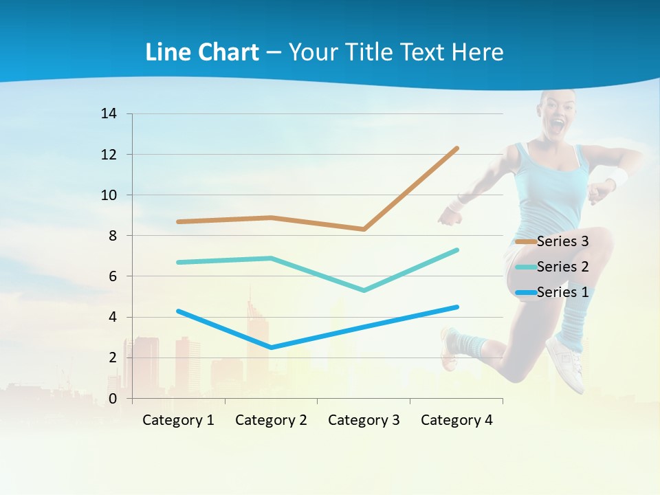 Length Blue Smiling PowerPoint Template