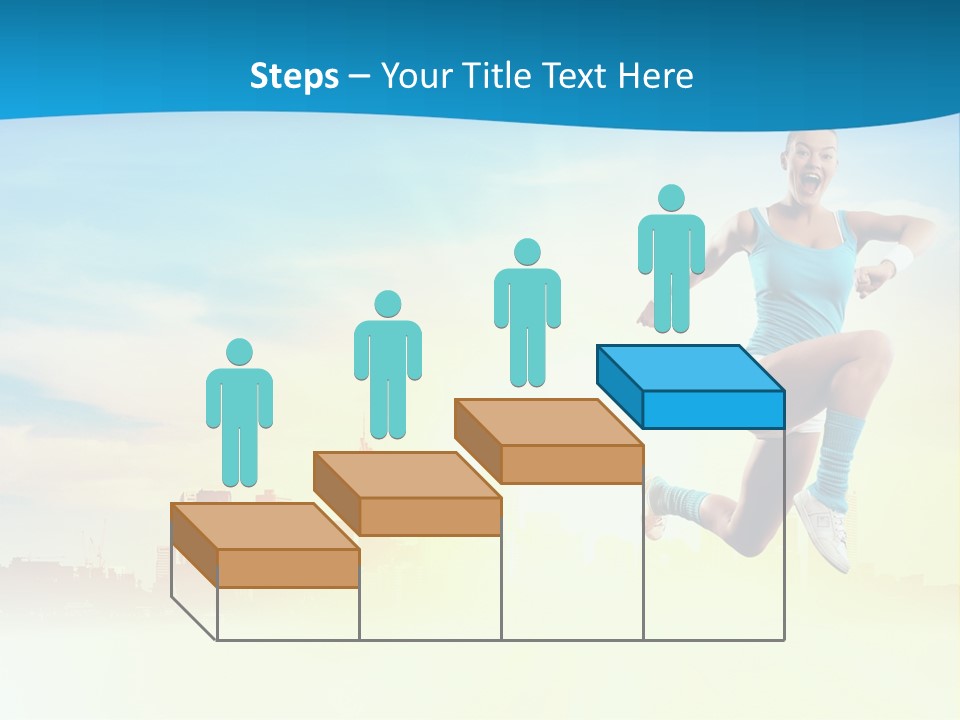 Length Blue Smiling PowerPoint Template