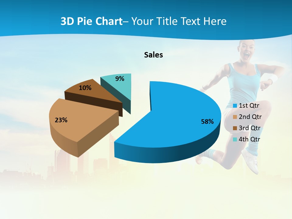Length Blue Smiling PowerPoint Template