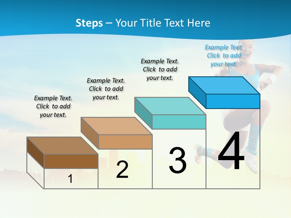 Length Blue Smiling PowerPoint Template