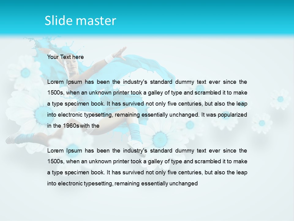 Biceps Flower Action PowerPoint Template