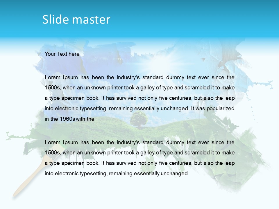 Path Grassland Illustration PowerPoint Template