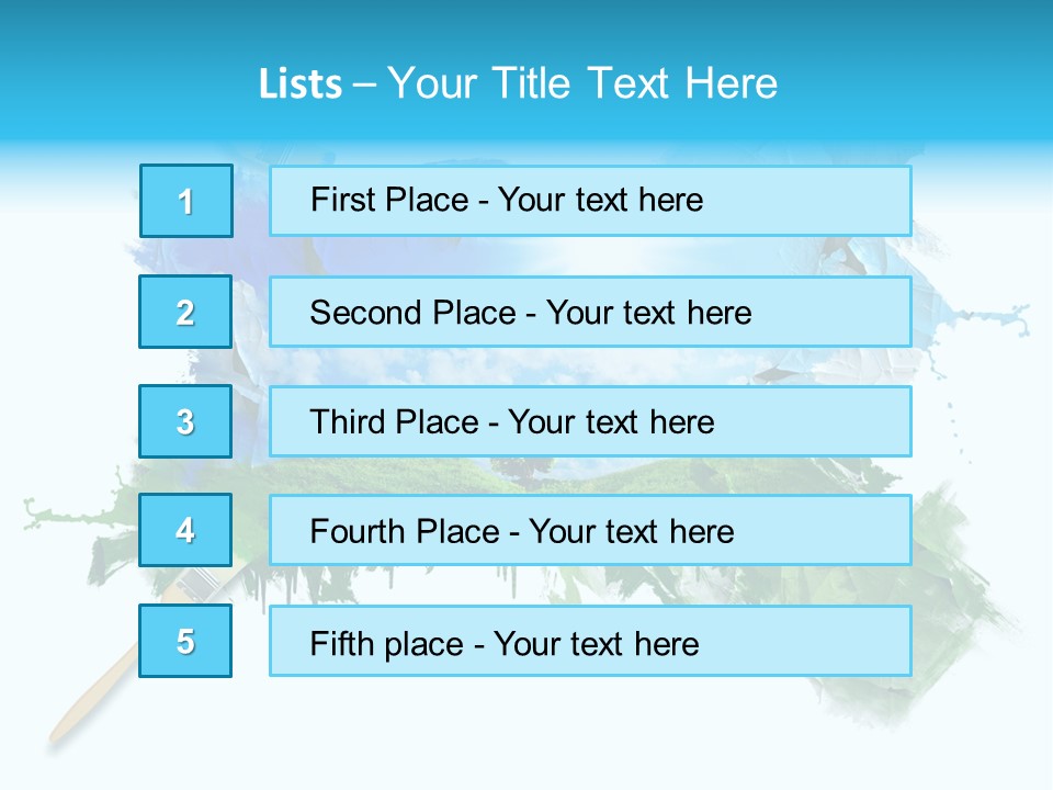 Path Grassland Illustration PowerPoint Template