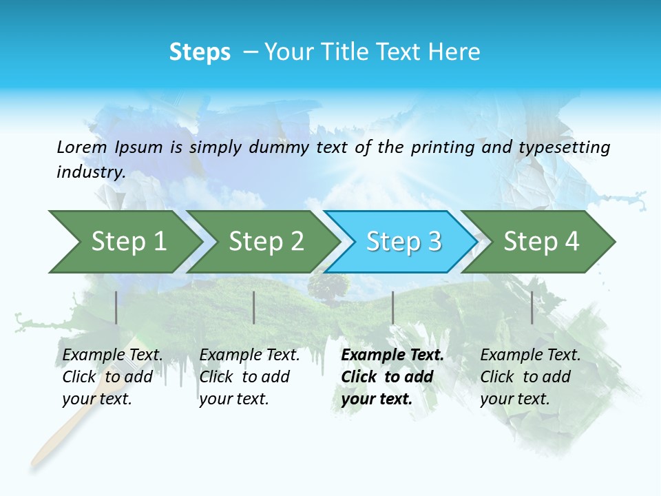 Path Grassland Illustration PowerPoint Template