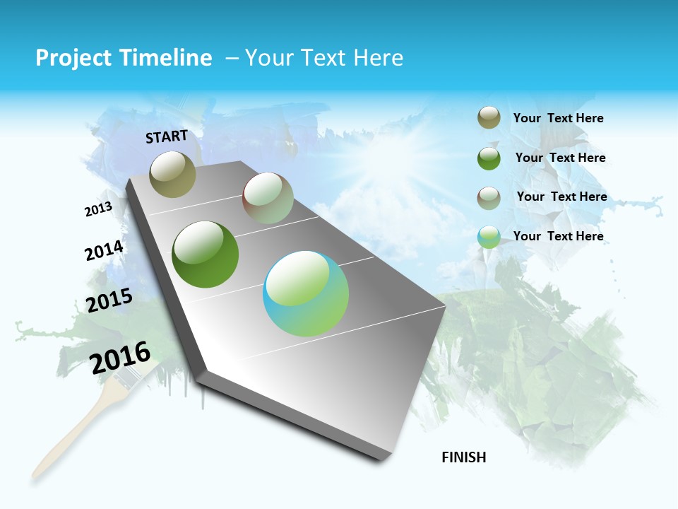 Path Grassland Illustration PowerPoint Template