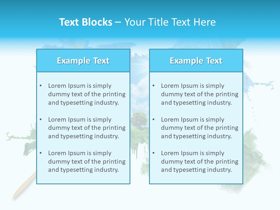 Path Grassland Illustration PowerPoint Template