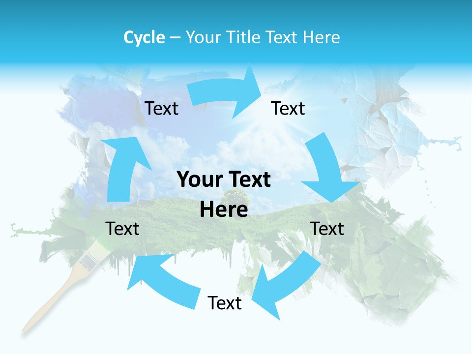 Path Grassland Illustration PowerPoint Template