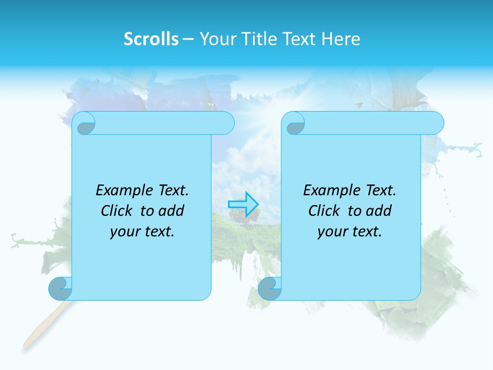 Path Grassland Illustration PowerPoint Template