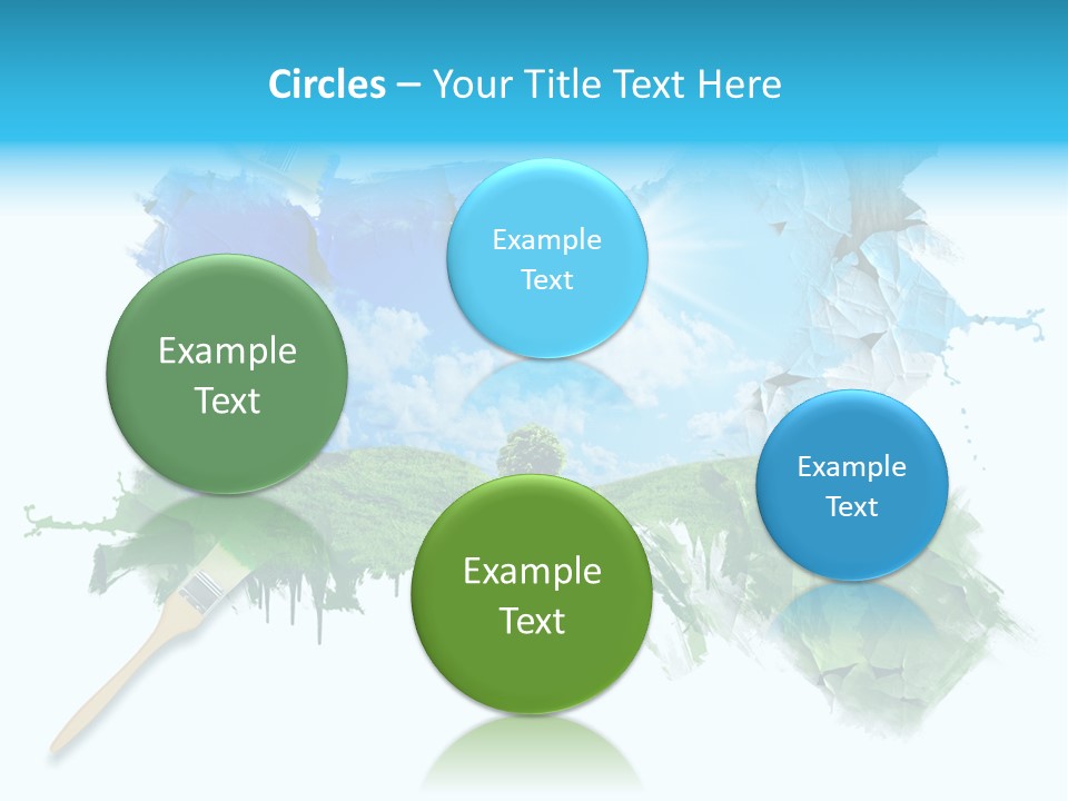 Path Grassland Illustration PowerPoint Template