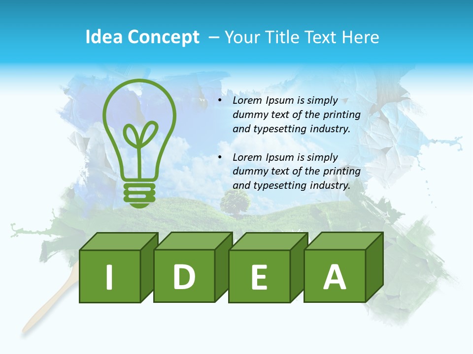 Path Grassland Illustration PowerPoint Template